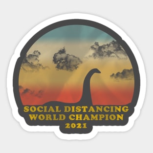 Nessie Social Distancing World Champion Sticker